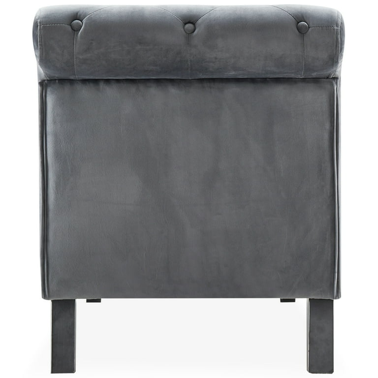 BELLEZE Modern Lounge Chaise Leisure Accent Chair Aurora Gray