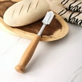 thumbnail image 3 of Bread Scoring Tool, Bread Lame with 5 Pieces Replaceable Blades, Stainless Steel Bread Lame Knife with Wooden Handle, Sourdough Scoring Tool with Leather Protective Cover for Bread Baking, 3 of 5