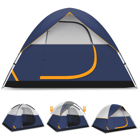 HOTEEL 4 Person Tents for Camping Dome Tent, Waterproof,Spacious, Lightweight Portable Tent