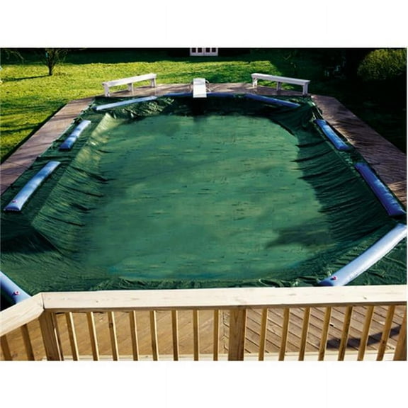 Swimline RIG1840R 18 x 40 ft. Rectangle Ripstopper Winter Cover, Green & Black