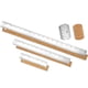 thumbnail image 5 of Reglas Traseras De Corcho, Reglas De Metal Con Respaldo De Corcho Con Orificio Para Colgar, 3 Piezas, Suavemente Antideslizantes Para Escuelas Para Oficinas, 5 of 7