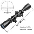 thumbnail image 3 of Beileshi 3-9x40 Optical Rifle Scopes with Rangefinder Reticle 20mm Mounts, 3 of 6
