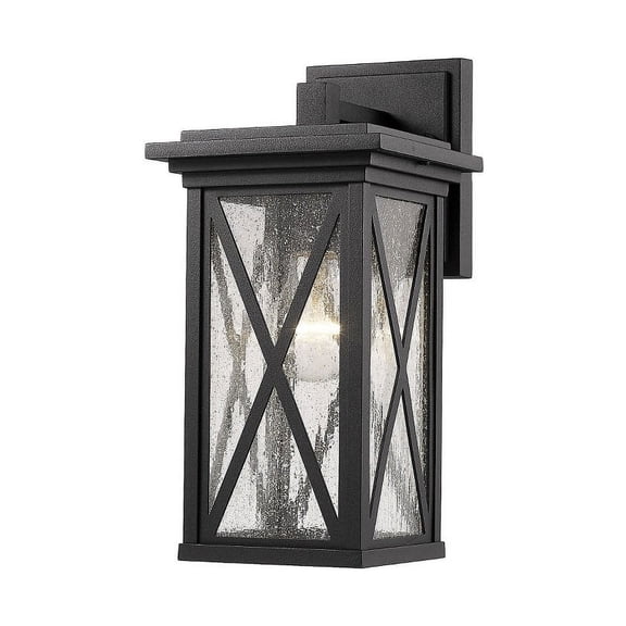 Z Lite 583S-BK 12 in. Brookside 1 Light Black Outdoor Wall Sconce
