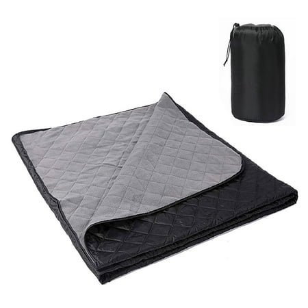 Kabnic Outdoor Waterproof Blanket, Foldable Fleece Stadium Blanket for Outdoor Sports Event,Camping,Concerts, Car,Pet,Picnics - Windproof, Wearable,Machine Washable, 79"x57"