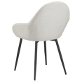 thumbnail image 4 of Bouclair Cream Fabric Dining Chair Kitchen Armchair Side Chair with Tapered Metal Legs, 4 of 6