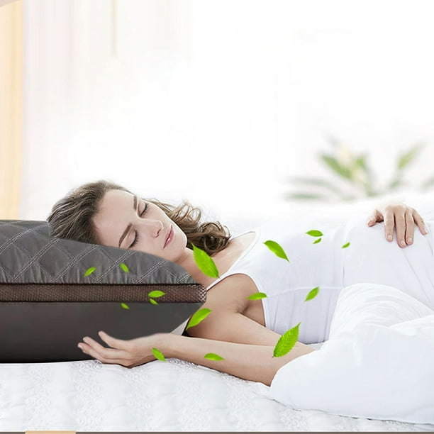 Fiudx Ofertas Flash Del Dia Almohada Central De Calidad Hotelera Almohada De Plumon Suave Y De Apoyo Adecuada Para Personas Que Duermen Boca Abajo Y Boca Abajo Hecha De Tela De Algodon