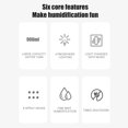 thumbnail image 2 of Humidifiers for Bedroom 10h Timer 900ml Aromatherapy Essential Oil Diffusers 6 Mist Modes Portable Dynamic Small Desk Humidifiers with 7-color Lights 6 Humidifier Sticks for Bedroom Office Travel, 2 of 9