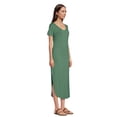 thumbnail image 5 of Time and Tru Women's Knit Maxi Dress with Short Sleeves, Sizes XS-XXXL, 5 of 6