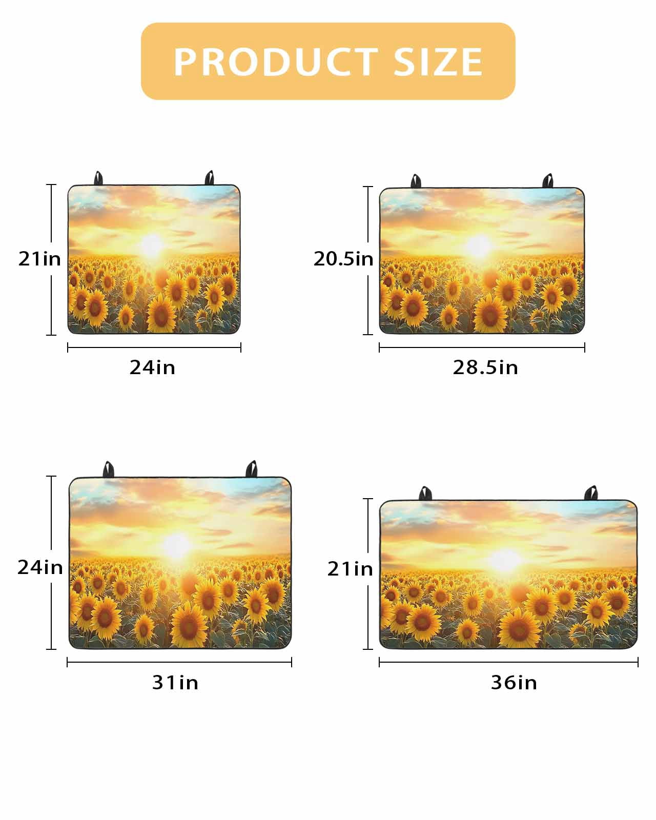 nqOlkjepod Large Induction Cooktop Protector Mat 36"x21", Sunflower Flowers Stove Top Covers for Electric Stove, Summer Sunrise Vintage Flowers Stove Burner Cover Mats, Glass Top Stove Cover