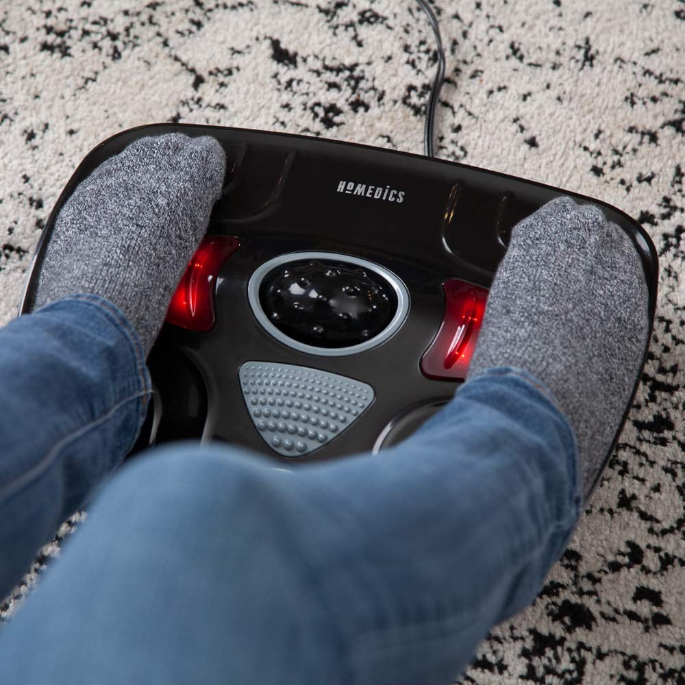 Homedics Vibration Foot Massager with Heat, Soothing Relief, FMV-400HJ-BK