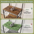 thumbnail image 3 of Amadwell Kitchen Bakers Rack, Power Outlet & Coffee Bar, 4-Tier Microwave Stand, 6 S-Shaped Hooks, Storage Shelf Rack for Spices, Pots and Pans, Rustic Brown, 3 of 9