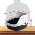 thumbnail image 2 of Arm & Hammer Rimmed Wave Cat Litter Pan, Open Top Entry Cat Litter Box, Large, Grey, 2 of 10