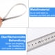 thumbnail image 3 of 3-teiliges Edelstahl-Lineal, Kante Messwerkzeug Ruler, Metall-Lineale mit Umrechnungstabelle, Metalllineal mit Doppelseiten Skala Kante, Metall Lineal für Engineering, 3 of 7