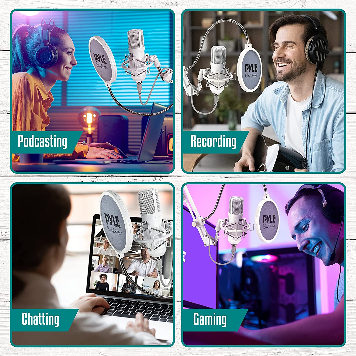USB Studio Microphone Kit with  Arm Stand and  Filter for Podcasting Gaming Streaming