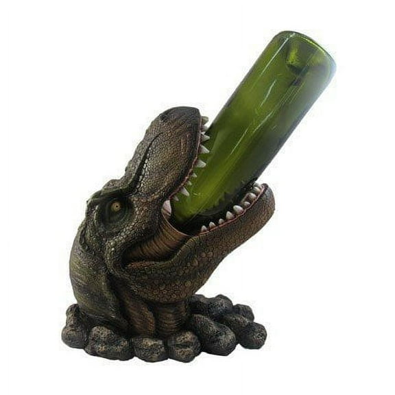 "Wino Saur Rex" T-Rex Head Figurine Wine Bottle Holder