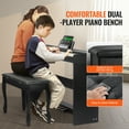 thumbnail image 5 of KFFKFF 88-Key Weighted Digital Piano, Dual Keyboard & Speakers, Sleek Stand with Matching Bench, Headphone, 200 Sounds & Rhythms, Bluetooth/USB/MIDI Connectivity for Educational Sessions, 5 of 9