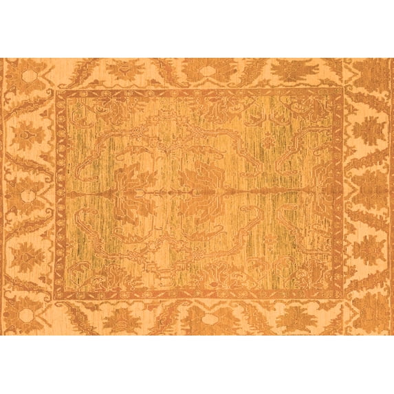 Ahgly Company Indoor Rectangle Oriental Orange Traditional Area Rugs, 5' x 8'