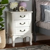 Baxton Studio Capucine Antique French Country Cottage Grey Finished Wood 3-Drawer End Table