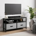 thumbnail image 2 of Acekid 50 Inch TV Stand - Dresser Entertainment Center with 2 Drawers & Storage, Modern Media Console Table for Living Room/Bedroom, Black Tabletop + Grey Drawers, 2 of 8