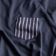 Isaac Mizrahi Long Sleeve Stripe Pajama Set (Navy, Medium)