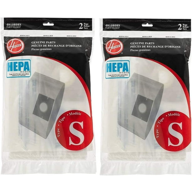 Hoover Vacuum Cleaner Bags Type S For Canister Models 4PK 4010808S