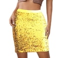 thumbnail image 4 of Yuanlong Womens Midi Skirts High Waist Sequin Bodycon Skirts Carnival Shiny Dance Performance Skirt For Cheerleader Wear, 4 of 4