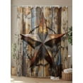 thumbnail image 4 of Shower Curtain, Vintage Rustic Style Independence Day Wood Grain Washable Shower Curtain with Hooks Bath Decor Fabric Shower Curtains for Bathroom, Hotel, Stalls, Bathtubs, 72x84 Inch, 4 of 6