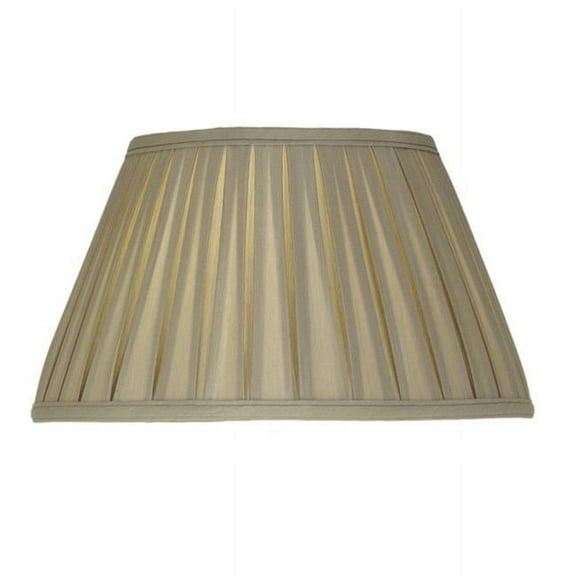 Stiffel ST18 9 x 15 x 9 in. Softback Empire Lamp Shade, Crossant Silksheen Box Pleat