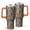 Dark-orange, variant on Leopard Print 40oz Tumbler– Stainless Steel Insulated Tumbler with Handle and Straw, Large Capacity Travel Cup for Hot & Cold Drinks