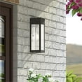 thumbnail image 2 of Beaumont Lane Transitional 1-Light Stainless Steel Outdoor Wall Lantern in Black, 2 of 11