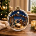 thumbnail image 4 of Liamobondopolis Glowing Christmas Story Ornament, Light Up Mini Holiday Scene with Holy Family, Shatterproof Acrylic Hanging Decor, 3.14 Inches, 4 of 6