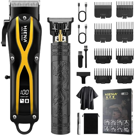 Hair Clipper and Trimmer Set Professional Cordless Hair Clipper for Men, Zero-Gap T-Blade Trimmers for Men, Beard Trimmers Barber Hair Cuttings Kit (245 SL-LF)