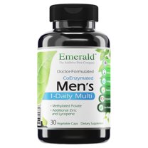 Emerald Labs Men's 1-Daily Multi - Multivitamin with Methylated Folate, Extra Zinc and Lycopene to Support Healthy Prostate, Energy Levels, Bone Strength - 30 Vegetable Capsules