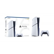 PlayStation 5 Slim Console 1TB + PlayStation 5 DualSense Wireless Controller Sterling Silver - Includes PS5 Console & 2 DualSense Controllers
