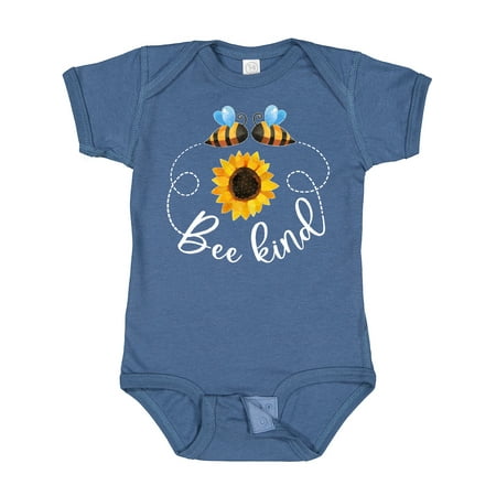 

Inktastic Bee Kind Bees and Sunflower Gift Baby Boy or Baby Girl Bodysuit