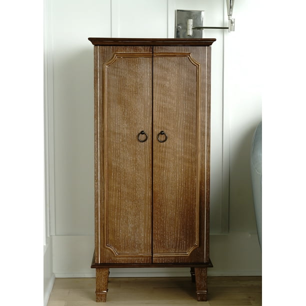 Hives And Honey Cabby Brown Fully, Solid Oak Jewelry Armoire