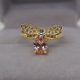 thumbnail image 2 of Ajustable Anillo de Cristal Amarillo Apertura Anillos Naturales, 2 of 7