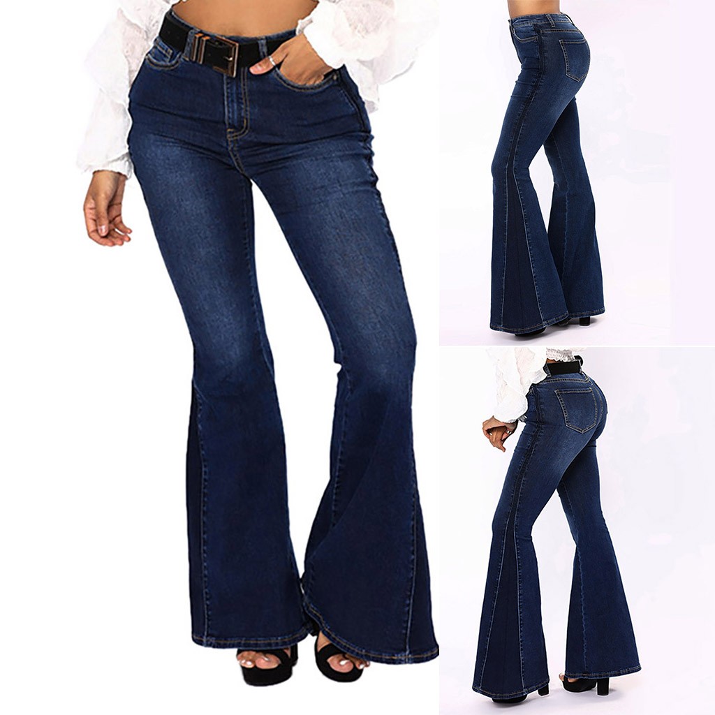 elastic flare pants