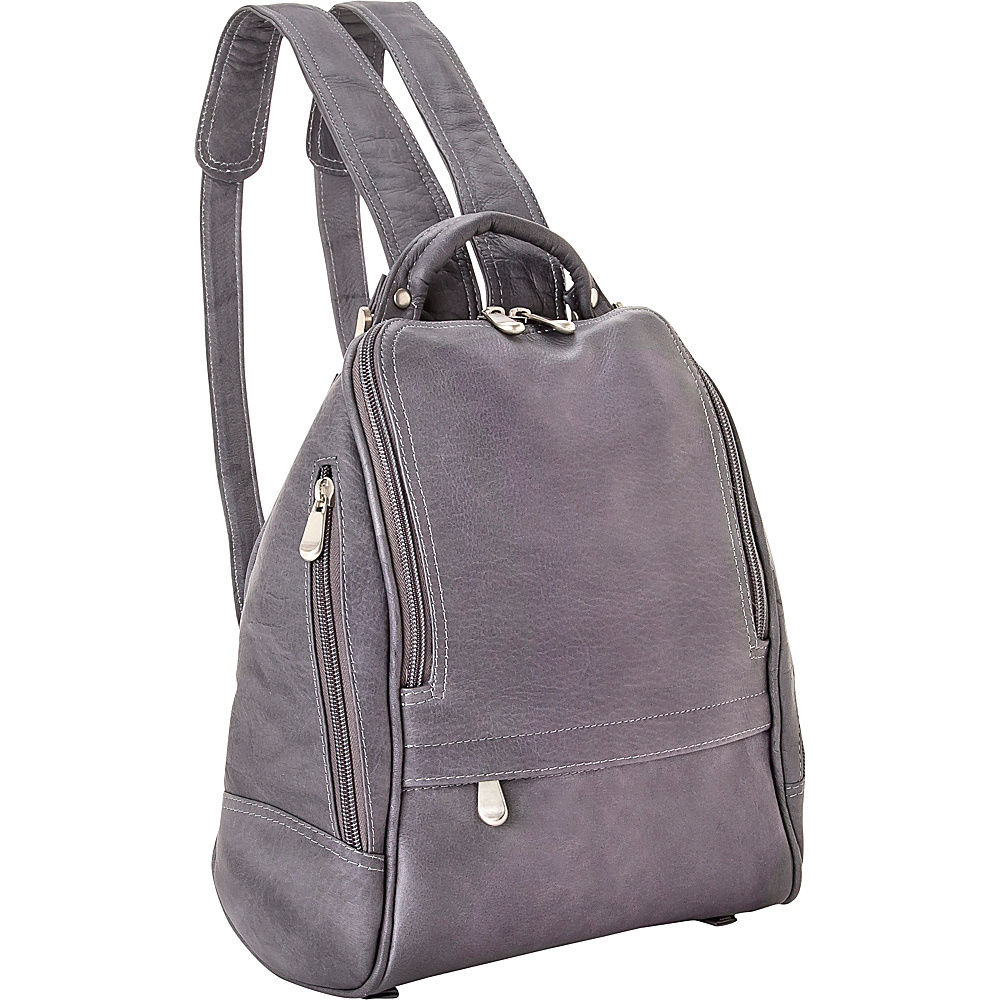 Le Donne Leather U Zip Mid Size Woman's Backpack LD-9112 - image 4 of 10