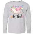 thumbnail image 3 of Inktastic I'm 5 Cute Rainbow Unicorn with Stars and Hearts Long Sleeve Youth T-Shirt, 3 of 5