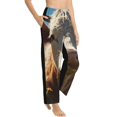thumbnail image 6 of Salouo Prairie Flower Cow Print Women's Pajama Pants Casual Loose Sweatpants PJs Flowy Pants Drawstring Palazzo for Women Wide Leg Pants Lounge Pajama -Small, 6 of 8