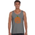 thumbnail image 1 of LA Pop Art Men's Word Art Tank Top - Pumpkin, 1 of 1