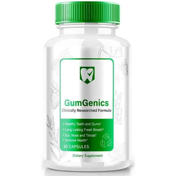 GumGenics Capsules, All-Natural Formula for Teeth and Gum Health, Maximum Strength Supplement for Oral Care & Overall Wellness, Gum Genics Tablets, Gum Support Reviews (60 capsules)