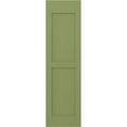 thumbnail image 5 of Ekena Millwork 18"W x 59"H Americraft Two Equal Flat Panel Exterior Real Wood Shutters (Per Pair), Moss Green, 5 of 10
