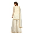 thumbnail image 3 of Trendmalls Women's Wear Net Fabric Wedding Wear Embroidered Straight Kurta Palazzo Suit set, 3 of 7