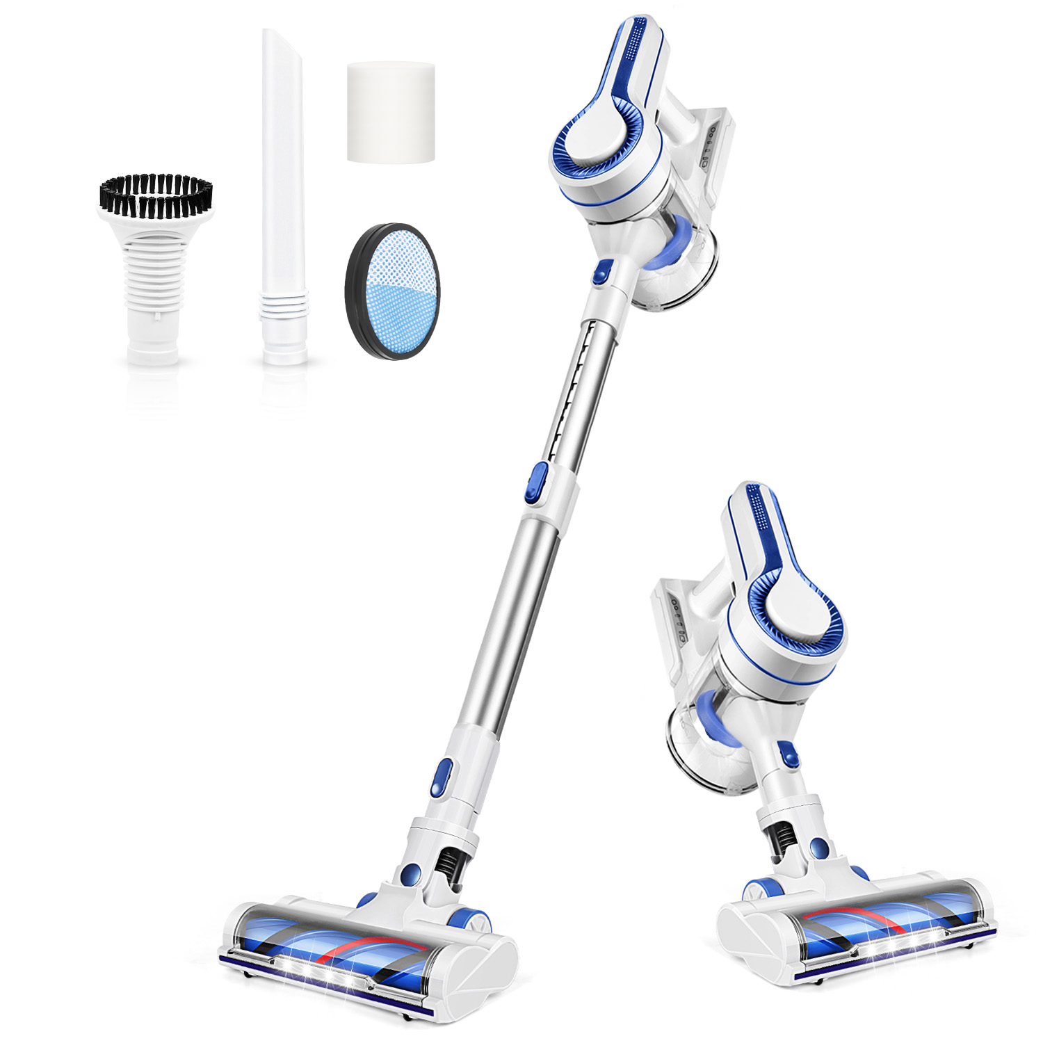 APOSEN Cordless Vacuum, Powerful Suction 4 in 1 Stick/Handheld Vacuum  Cleaner, High Efficiency Filtration System, Quiet, Lightweight for Home Car  Pet Hair Hard Floor Tile Low Carpet - Walmart.com