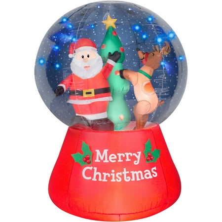 5.5' Airblown Inflatable Snow Globe Scene with Glimmer LED Christmas ...