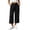 Black, variant on Womens Pants for Women with Pockets Straight Cigarette Mid Cropped - Raw Hem Office Black XL