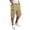 Khaki, variant on XFeng Men Black Cargo Shorts Zipper Button Pockets Loose Knee‑Length Casual Outdoor Shorts