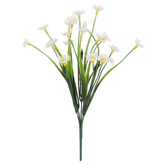 PPKVUFD Artificial Daisies Outdoor Artificial Flowers, 1 Bundles UV Resistant Fake Flowers Outdoor Plastic Flowers Shrubs for Indoor Outside Garden Porch Window Box Home Decor